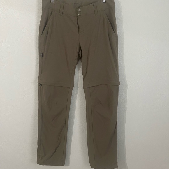 Columbia Hiking Pant Omni Shield Zip off to Shorts Tan brown size 8 NWOT - Picture 1 of 10